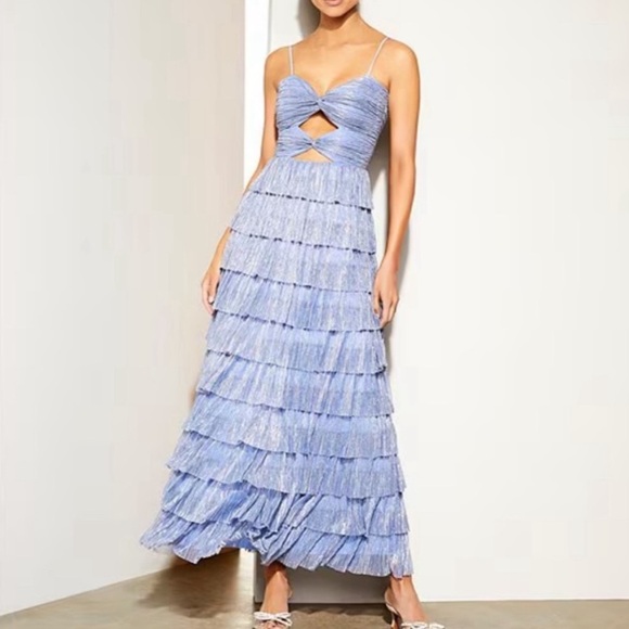 Gianni Bini Grace Metallic Ruffled Cut Out Tiered Prom Dress is available  for purchase on au PAY Market - Imported Goods Online Store Co.Ltd. | au  PAY Market - Online Shopping Site